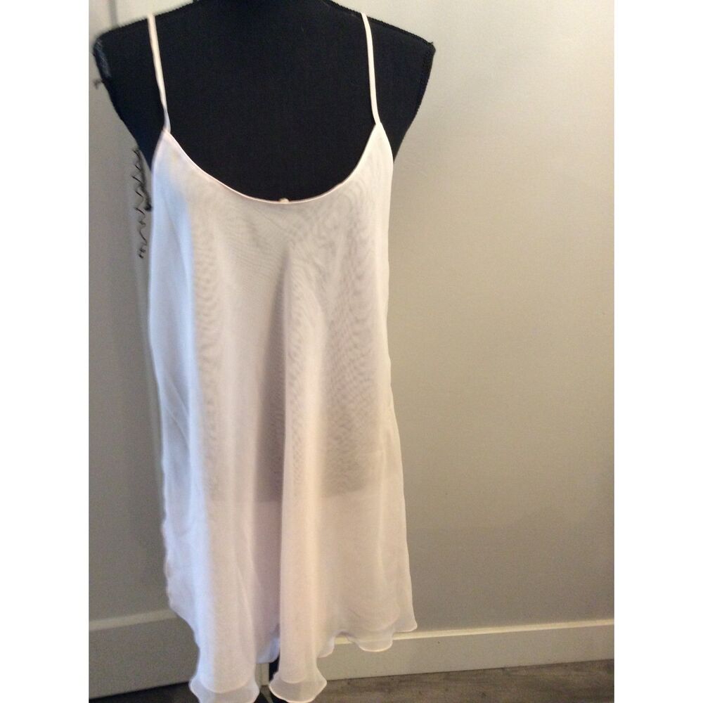 Oscar De La Renta Pink Label Size XL Scalloped hem nightie